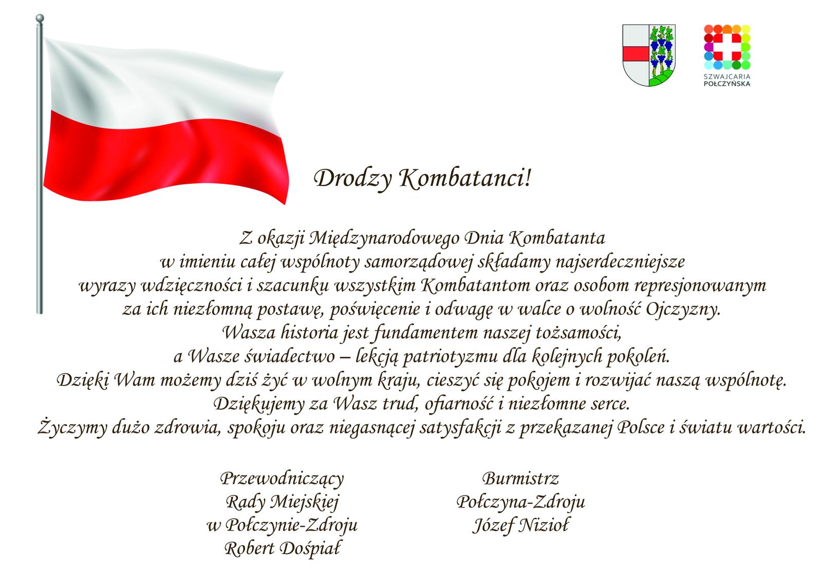 Życzenia- Międzynarodowy Dzień Kombatanta - 15 kwietnia