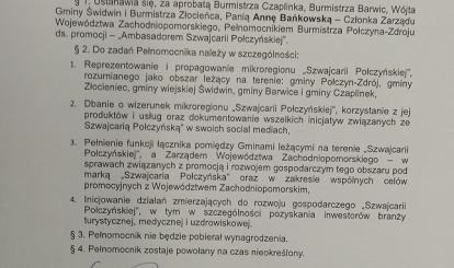 Powołano Ambasadora Szwajcarii. Szwajcarii Połczyńskiej!